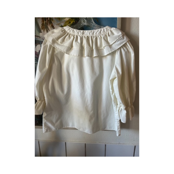 Preppy CottageCore prairie country western Ruffle Amish blouse - Picture 2 of 5